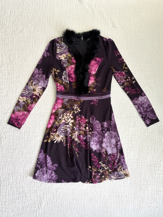 Befueice Dresses & Skirts - y2k soft floral fur dress ˚˖𓍢ִ໋❀
